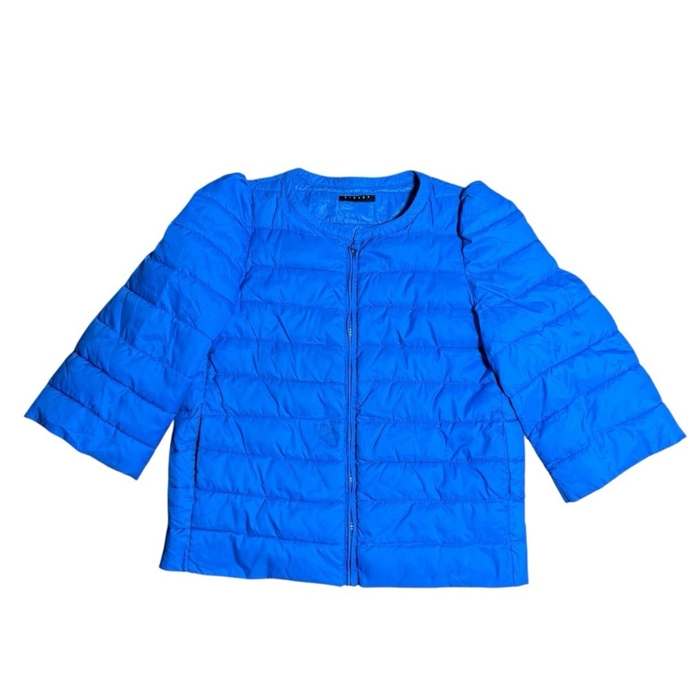 Sisley Women’s Blue Lightweight Puffer Jacket w/3/4 length Sleeves– Size US 2